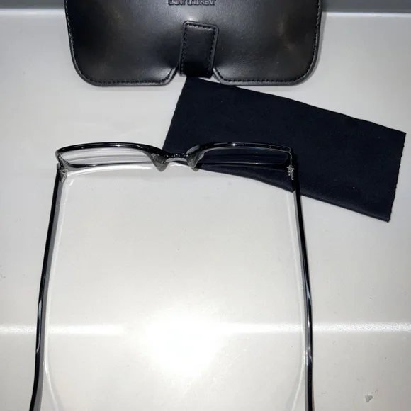Saint Laurent Black Designer Eyeglasses - Picture 6 of 10